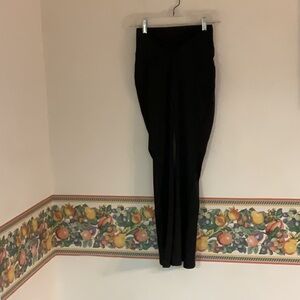 SHEIN Low Rise Bootcut Pants w/Ruched Waist Detail, Size S, Black